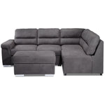 Simone 3-Piece Sectional with Left-Facing Pop-Up Bed - Charcoal