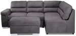 Simone 3-Piece Sectional with Left-Facing Pop-Up Bed - Charcoal