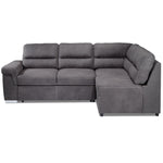 Simone 3-Piece Sectional with Left-Facing Pop-Up Bed - Charcoal