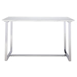 Skyline Counter Height Table - Faux Marble, White