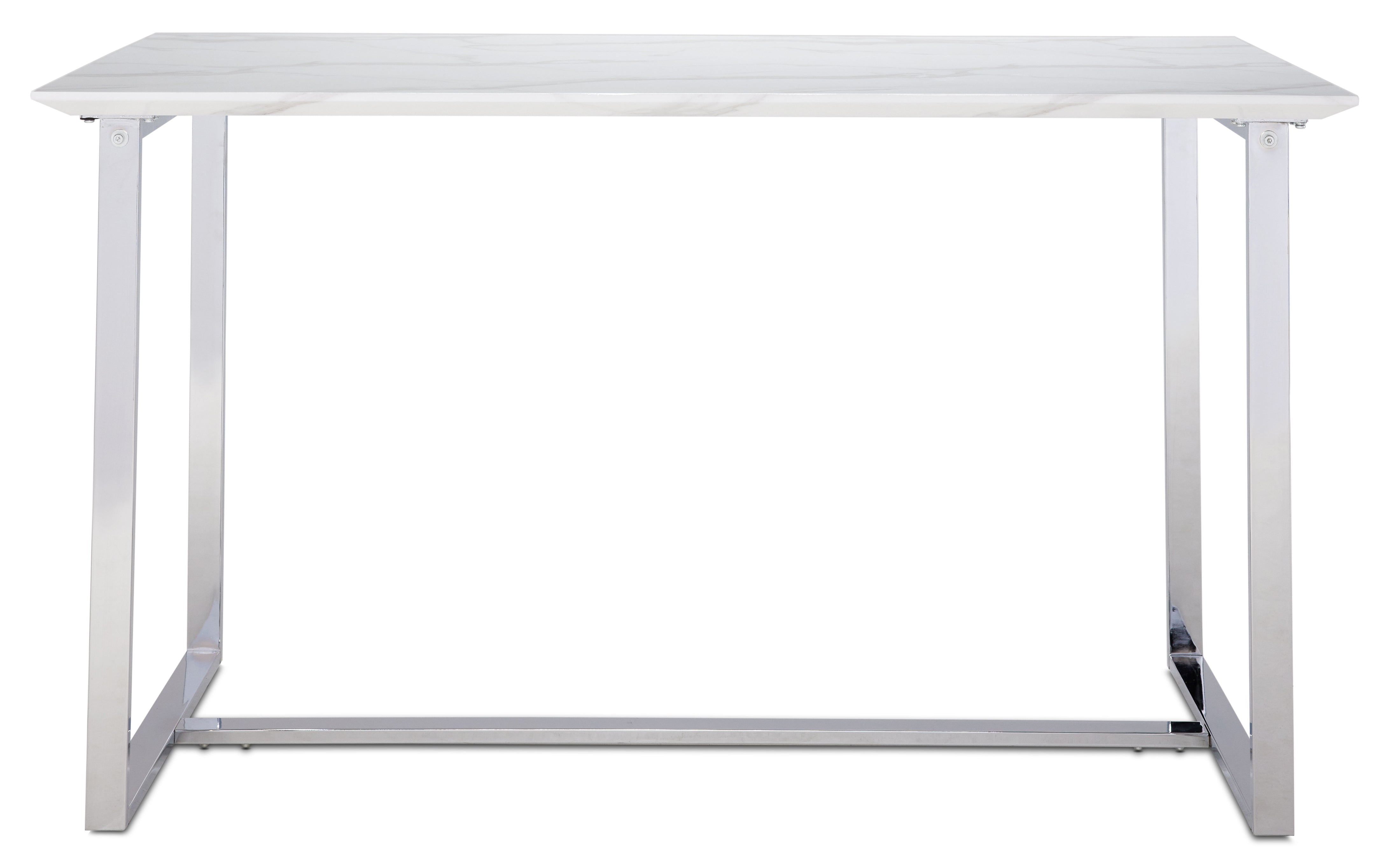 Skyline Counter Height Table - Faux Marble, White