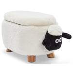 Sheep Storage Ottoman - White