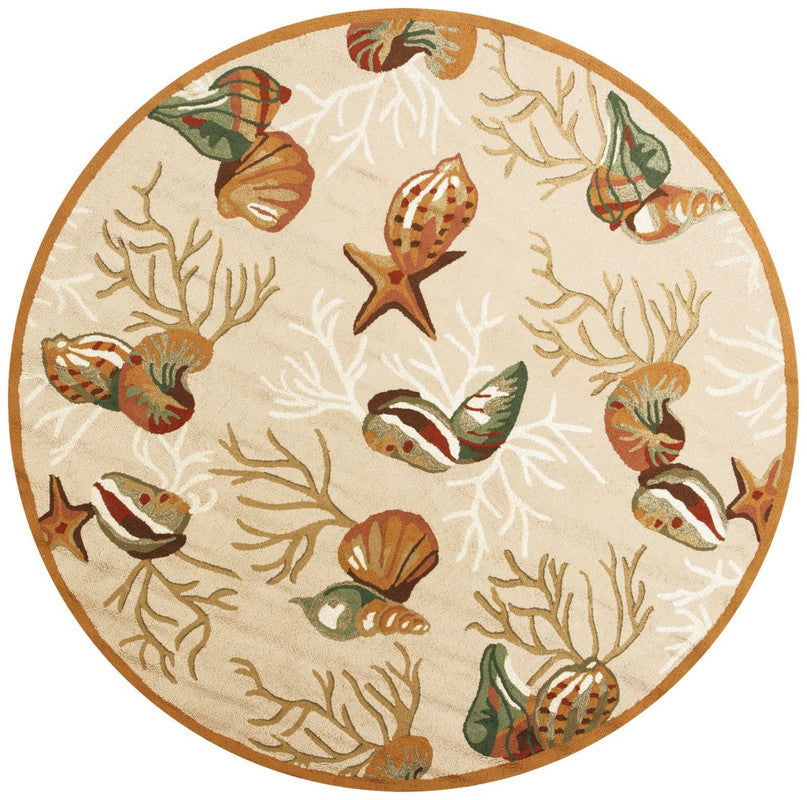 Scorpio XII Round Area Rug - 7'6" - Beige