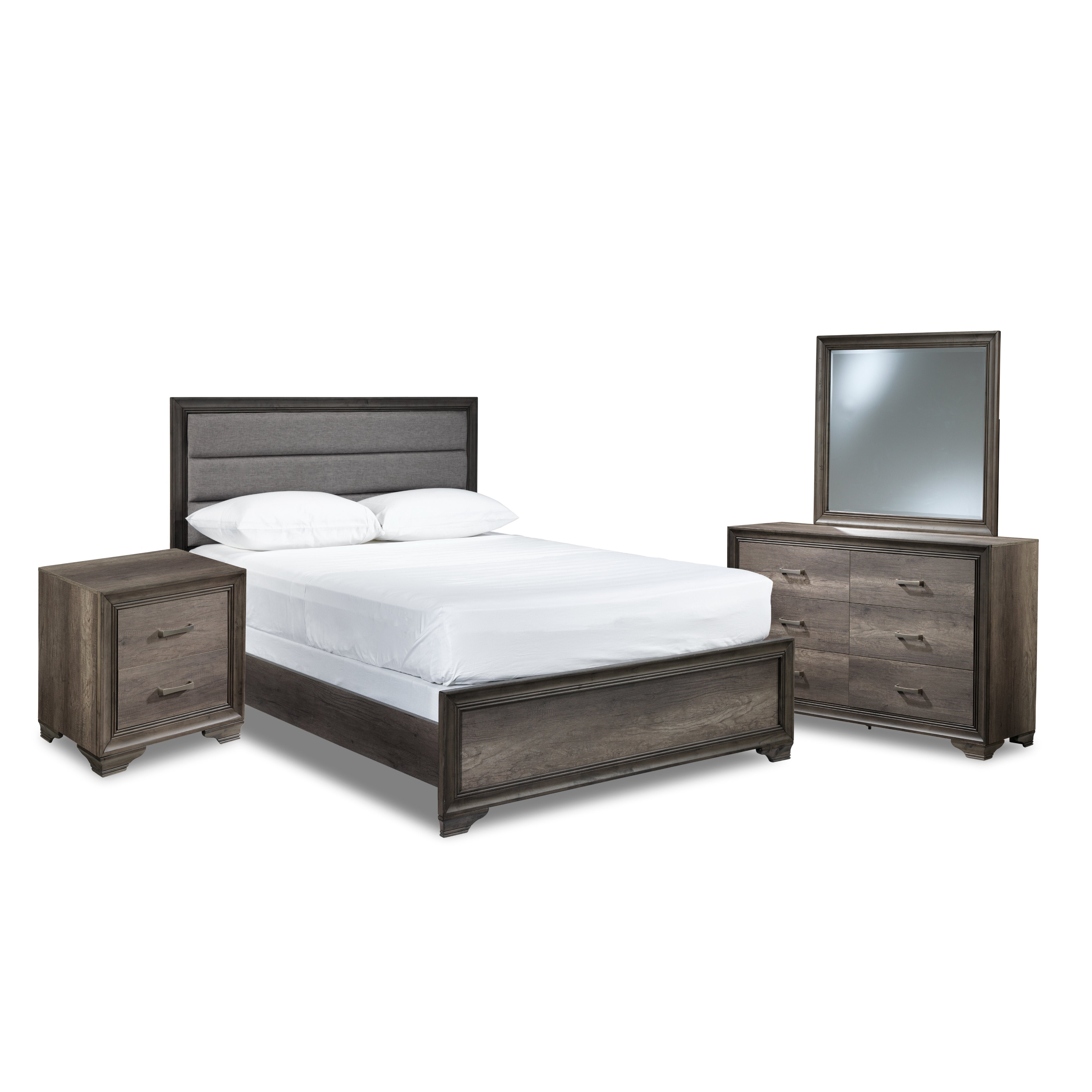 Sophie 6- Piece Full Bedroom Package - Weathered Grey