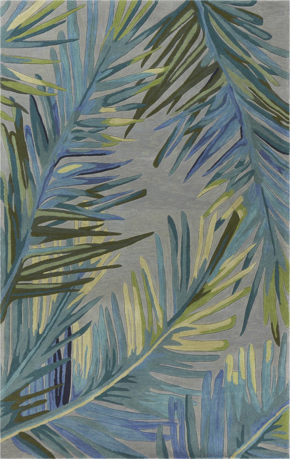 Syracuse II 5'3" x 8'3" - Grey/Blue Area Rug