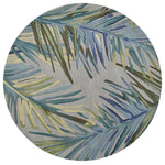 Syracuse II 5'6" - Grey/Blue Round Area Rug