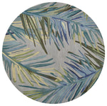 Syracuse II 5'6" - Grey/Blue Round Area Rug