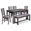 Breeze 6-Piece Dining Set - Dark Grey