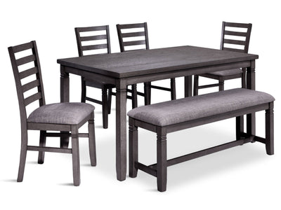 Breeze 6-Piece Dining Set - Dark Grey