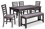 Breeze 6-Piece Dining Set - Dark Grey
