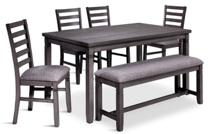 Storm 6-Piece Dining Set - Dark Grey