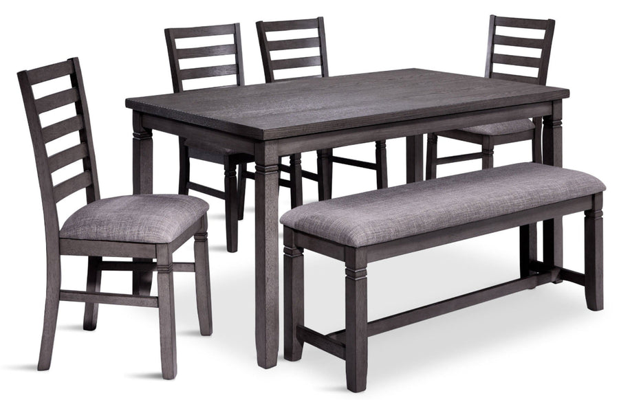 Breeze 6-Piece Dining Set - Dark Grey