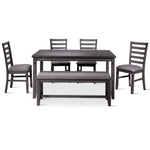 Breeze 6-Piece Dining Set - Dark Grey