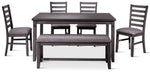 Breeze 6-Piece Dining Set - Dark Grey