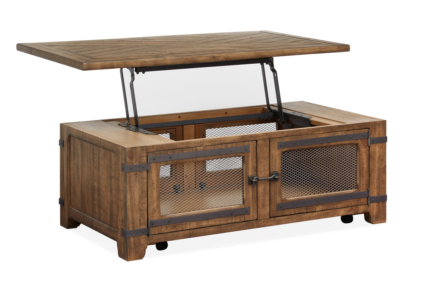 London 50" Lift-Top Coffee Table - Natural Pine