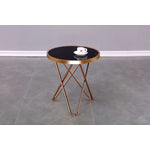 Tinsley Accent Table - Black and Rose Gold
