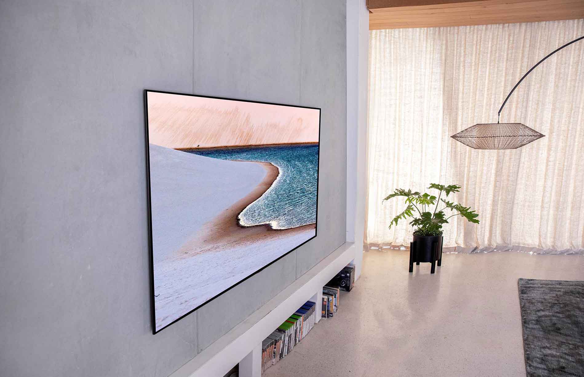 LG 55" GX OLED 4K Gallery Design Smart TV with Thin Q AI and Alpha 9 Gen 3 Intelligent Processor - OLED55GX