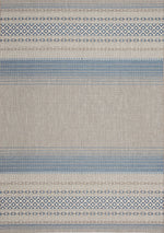 Terra Tribal 5'3" X 7'7" Outdoor Area Rug - Cream, Taupe and Brown
