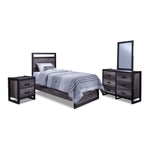 Terra 6-Piece Full Panel Bedroom Package - Grey