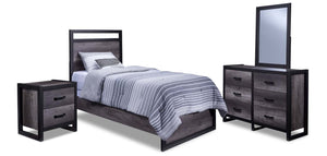 Terra 6-Piece Full Panel Bedroom Package - Grey