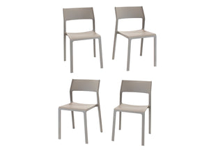 Nardi Trill I Outdoor Dining Side Chair - Set of 4 - Tortora