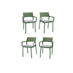 Nardi Trill II Outdoor Dining Arm Chair - Set of 4 - Agave