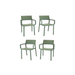 Nardi Trill I Outdoor Dining Arm Chair - Set of 4 - Agave