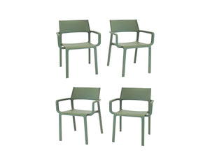 Nardi Trill I Outdoor Dining Arm Chair - Set of 4 - Agave