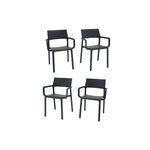 Nardi Trill I Outdoor Dining Arm Chair - Set of 4 - Anthracite