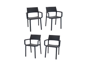 Nardi Trill I Outdoor Dining Arm Chair - Set of 4 - Anthracite