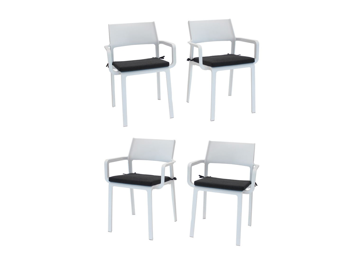 Nardi Trill II Outdoor Dining Arm Chair - Set of 4 - Bianco
