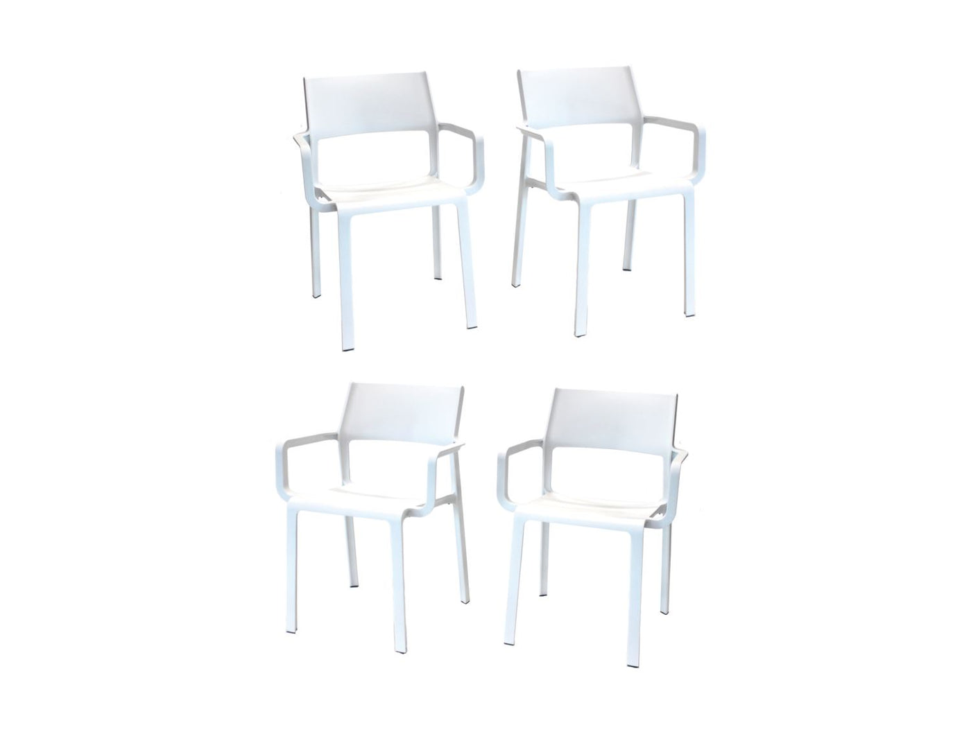 Nardi Trill I Outdoor Dining Arm Chair - Set of 4 - Bianco