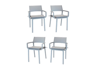 Nardi Trill II Outdoor Dining Arm Chair - Set of 4 - Grigio