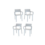 Nardi Trill I Outdoor Dining Arm Chair - Set of 4 - Grigio