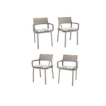 Nardi Trill II Outdoor Dining Arm Chair - Set of 4 - Tortora