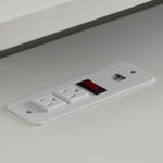 Vega L-Shape Gaming Desk - White-on-White