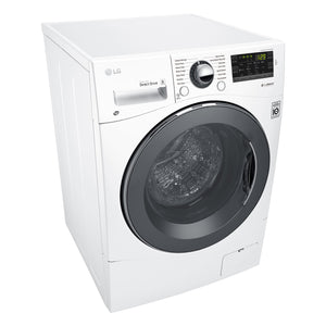 LG White 24” Compact Front Load Washer with NFC Tag On (2.6 Cu.Ft) - WM1388HW