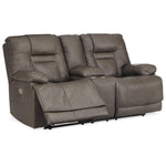 Wurstrow Triple Power Reclining Loveseat with Console