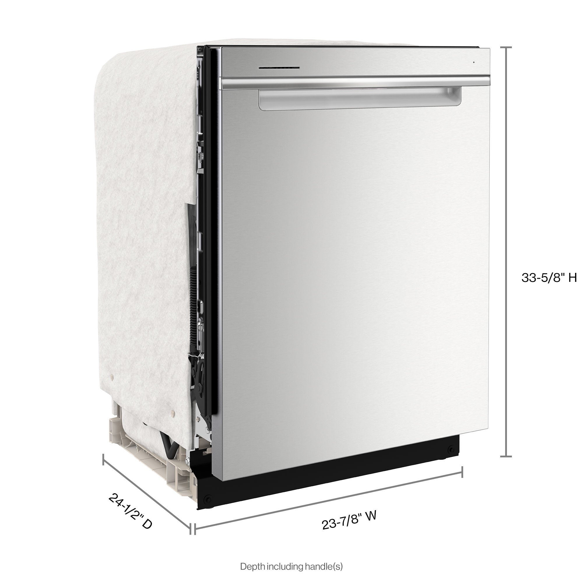 Whirlpool 24" Fingerprint Resistant Stainless Steel Dishwasher with 3rd Rack (47 dBA) - WDTA50SAKZ