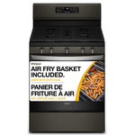 Whirlpool Black Stainless 30" 5-in-1 Gas Range with AirFry (5.0 Cu Ft) - WFG550S0LV