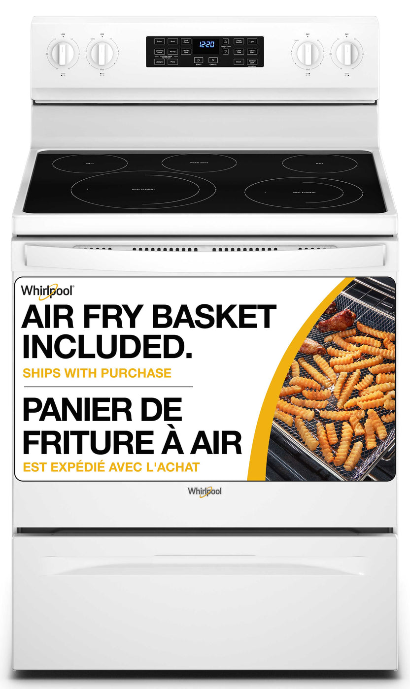 Whirlpool White 30" 5in1 Range with AirFry (5.3 Cu Ft) YWFE550S0LW Leon's