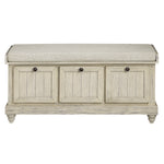 Woodwell Storage Bench - Antique White