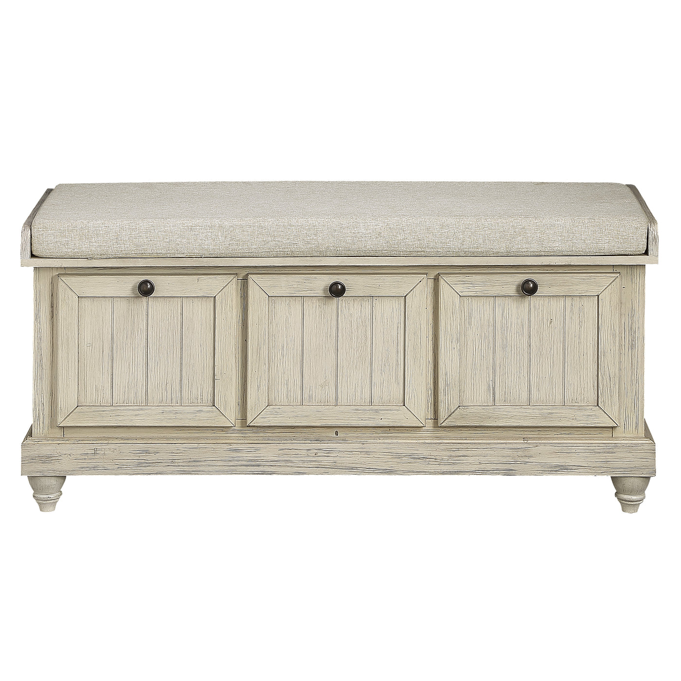 Woodwell Storage Bench - Antique White