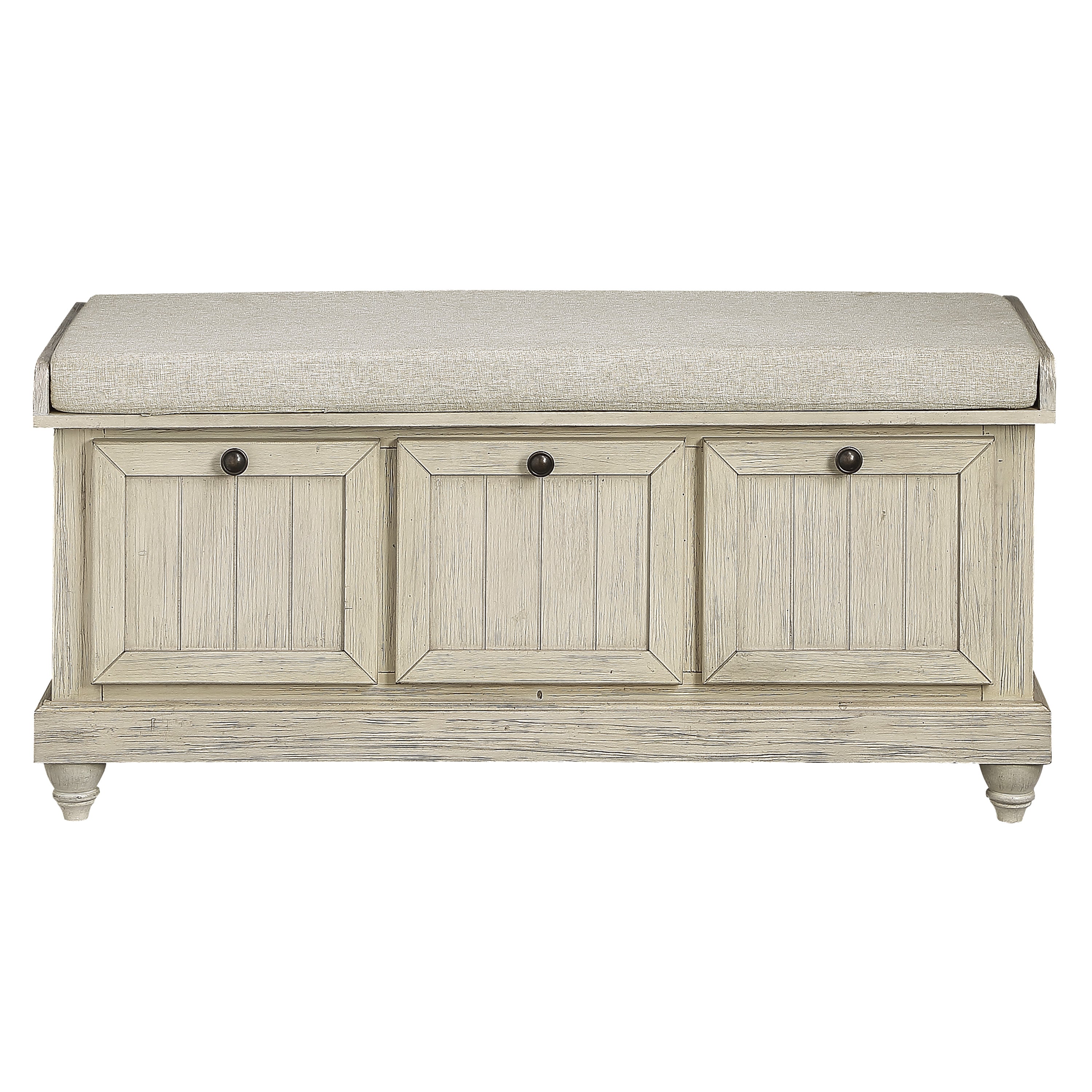 Woodwell Storage Bench - Antique White