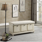 Woodwell Storage Bench - Antique White