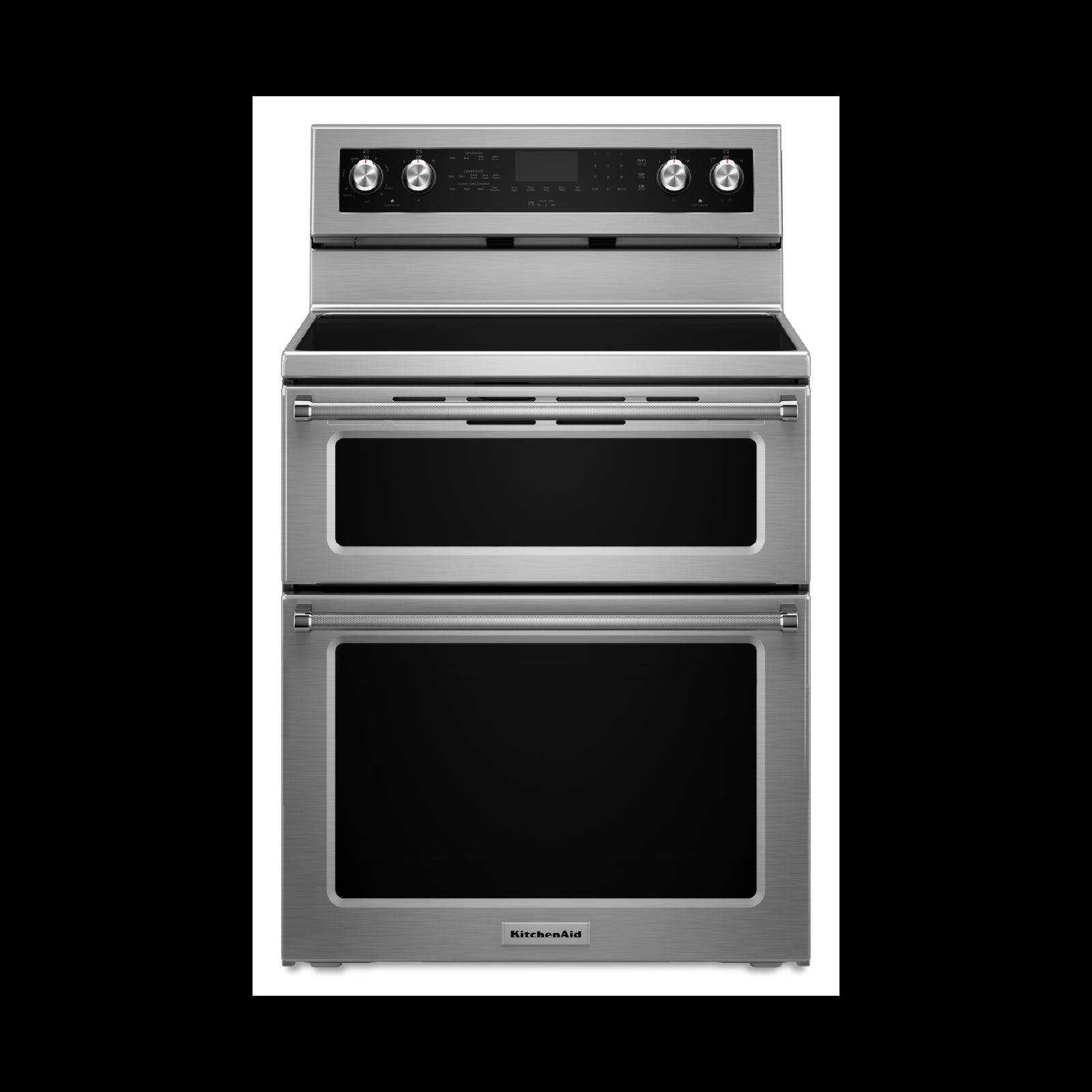 KitchenAid Stainless Steel Electric Double Oven Convection Range (6.7 Cu.Ft) - YKFED500ES