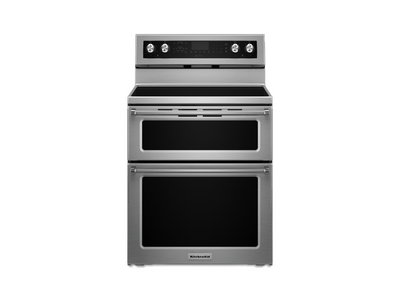 KitchenAid Stainless Steel Electric Double Oven Convection Range (6.7 Cu.Ft) - YKFED500ES