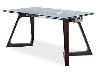Zyer Extendable Dining Table - Glass, Merlot