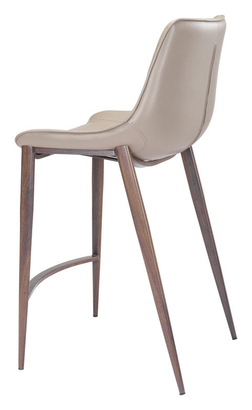 Teglberg Counter Height Stool - Greyish Brown/Walnut - Set of 2