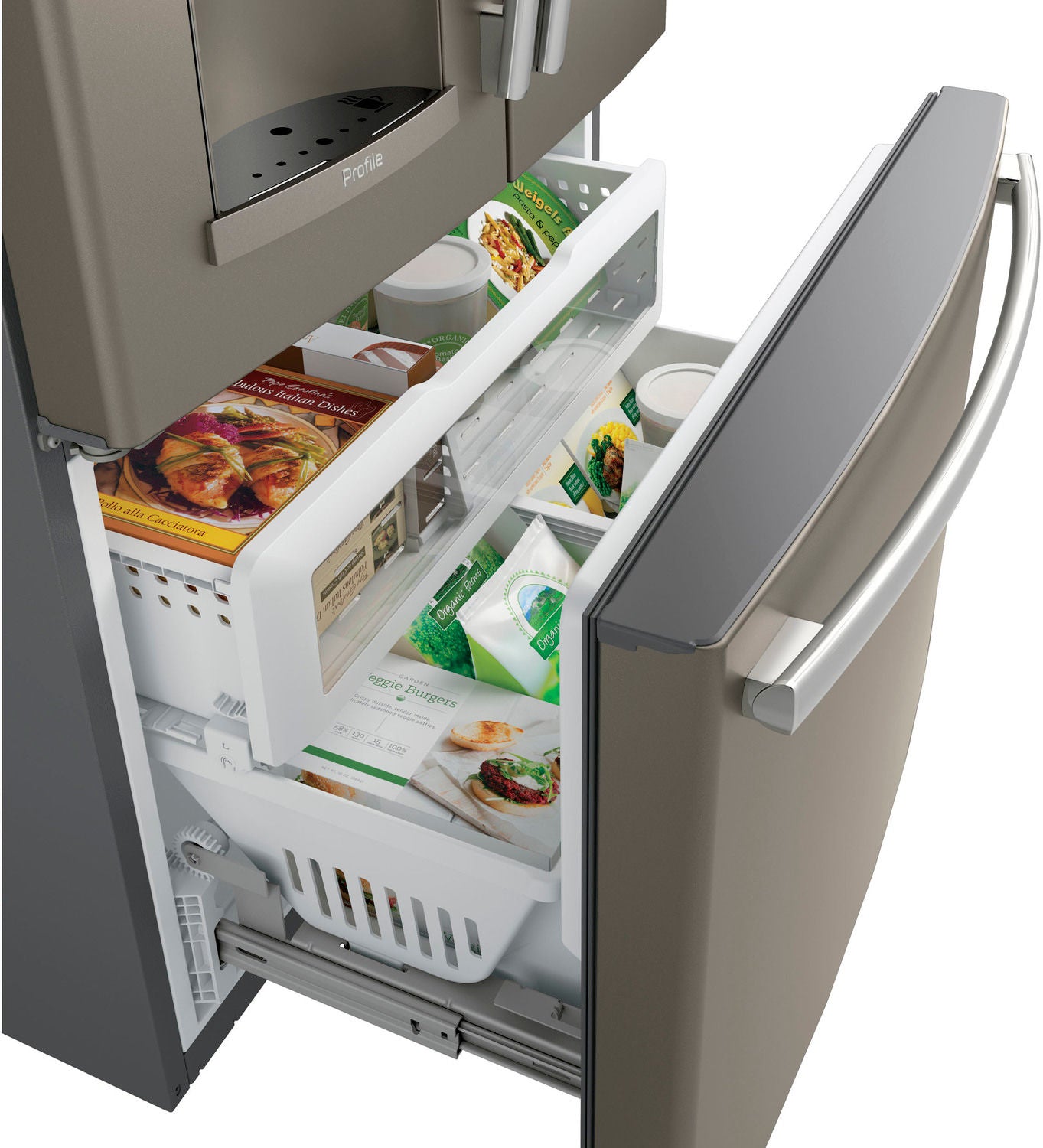 GE Profile Slate French Door Refrigerator (22.1 Cu. Ft.) - PYE22PMKES